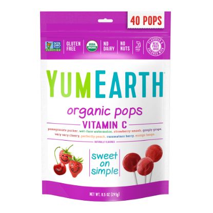 Picture of YumEarth Organic Vitamin C Lollipops, 8.5 Oz, Pack Of 3 Bags