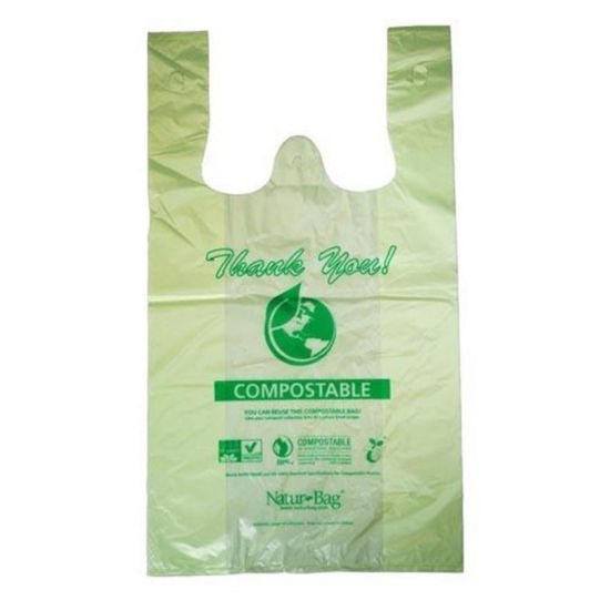 Picture of Natur Shopping Bags, Medium Size, Green, Case Of 500 Bags