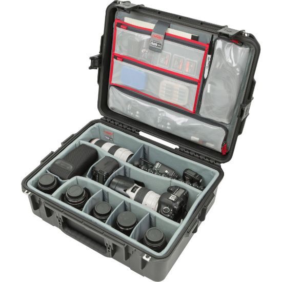 Picture of SKB Cases Protective Electronic Device Case With Padded Dividers, 7-1/2in x 16in x 21in, Black