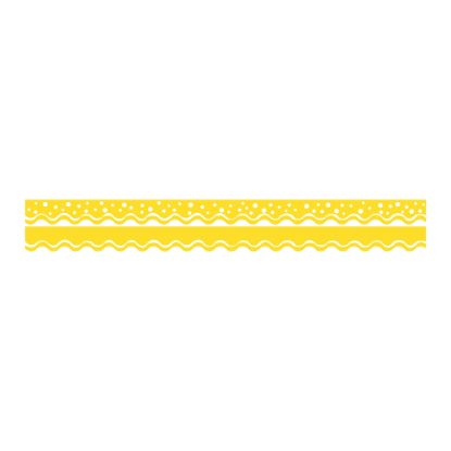 Picture of Barker Creek Scalloped-Edge Double-Sided Borders, 2 1/4in x 36in, Lemon Yellow, Pack Of 13