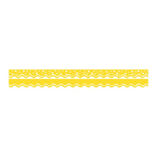 Picture of Barker Creek Scalloped-Edge Double-Sided Borders, 2 1/4in x 36in, Lemon Yellow, Pack Of 13