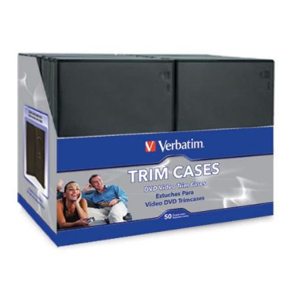 Picture of Verbatim DVD Trim Cases, Black, Pack Of 50 Cases