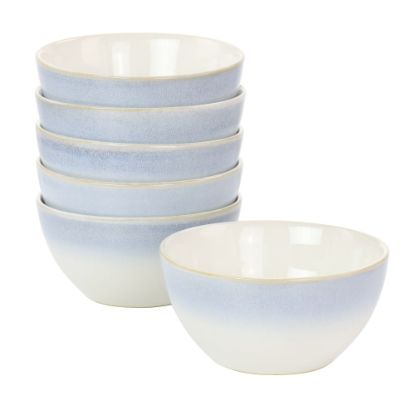 Picture of Martha Stewart Stoneware Cereal Bowl Set, 6in, Blue