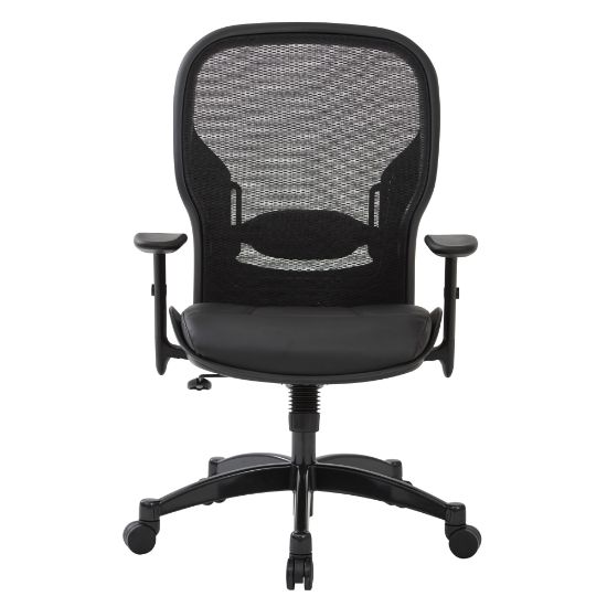 Picture of Office Star Space Seating Bonded Leather/Mesh High-Back Chair, Black/Gunmetal