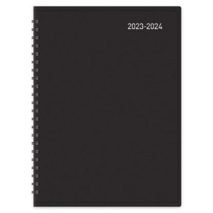 Picture of 2023-2024 Office Depot Brand 14-Month Weekly/Monthly Academic Planner, Vertical Format, 7-1/2in x 9in, 30% Recycled, Black, July 2023 to August 2024