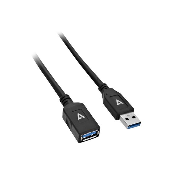 Picture of V7 - USB extension cable - USB Type A (M) reversible to USB Type A (F) reversible - USB 3.0 - 6 ft - black