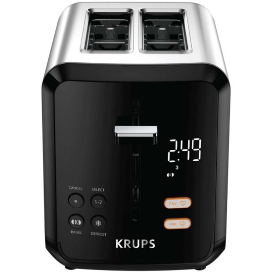 Picture of Krups My Memory Digital 2-Slot Toaster, 11-5/8inH x 7-1/8inW x 10-7/8inD, Silver/Black