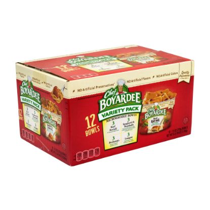 Picture of Chef Boyardee Microwavable Bowls, 7.5 Oz, Variety Pack Of 12 Bowls