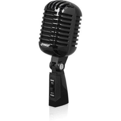 Picture of PylePro Classic PDMICR42BK Wired Dynamic Microphone - Black - 6 ft - 30 Hz to 15 kHz - 600 Ohm -50 dB - Stand Mountable - XLR