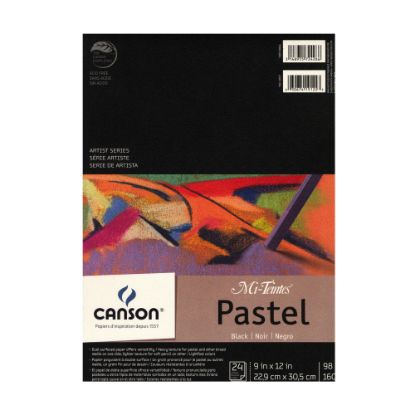 Picture of Canson Mi-Teintes Black Pad, 9in x 12in, Black, 24 Sheets Per Pad