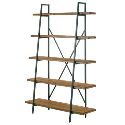 Picture of Glamour Home Ailis 72inH 5-Shelf Etagere Bookcase, Brown