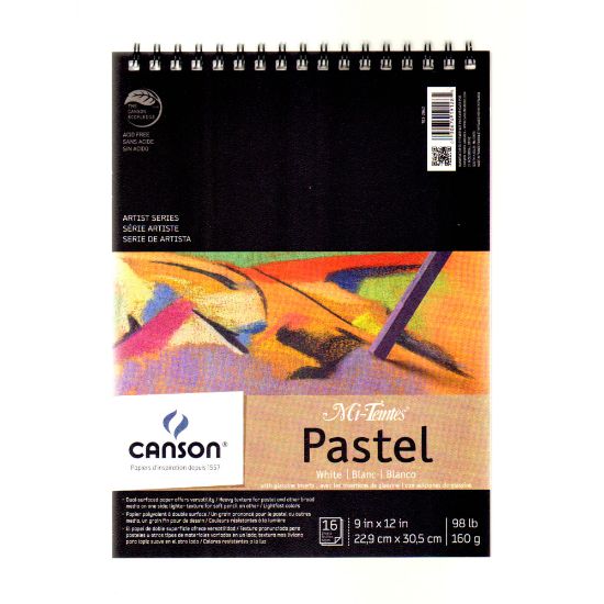 Picture of Canson Mi-Teintes Pastel Pad With Interleavings, 9in x 12in, White, 16 Sheets