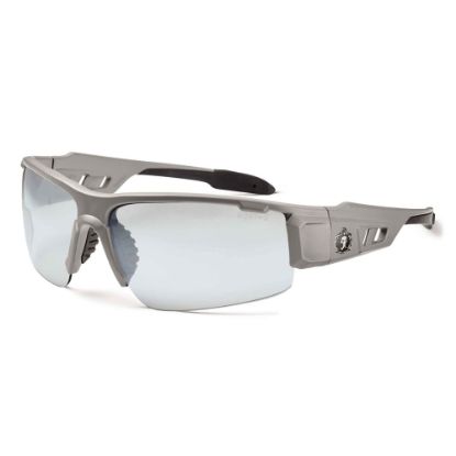 Picture of Ergodyne Skullerz Safety Glasses, Dagr, Matte Gray Frame, Indoor/Outdoor Lens