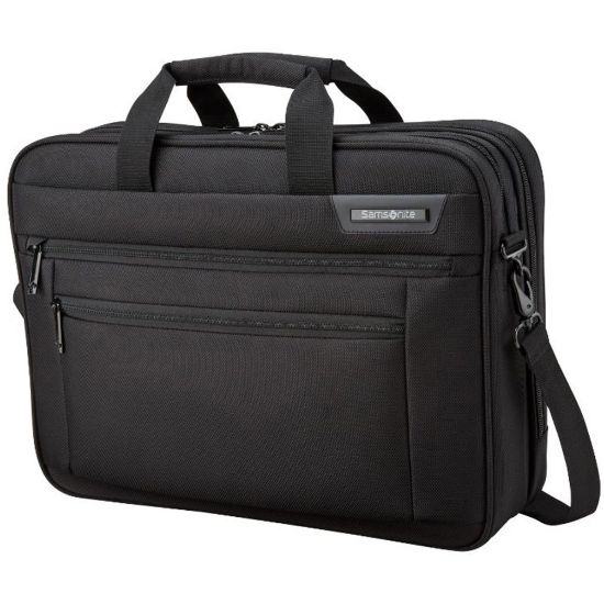 Picture of Samsonite Classic Business 2.0 Carrying Case (Briefcase) for 17in Notebook - Black - Handle, Carrying Strap, Shoulder Strap - 12.5in Height x 17.5in Width x 4.5in Depth - 1 Each