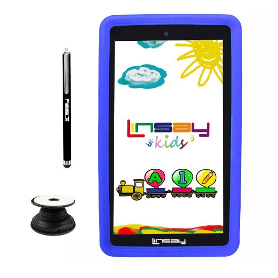 Picture of Linsay F7 Tablet, 7in Screen, 2GB Memory, 64GB Storage, Android 13, Kids Blue