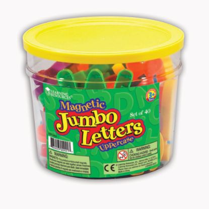 Picture of Learning Resources Jumbo Magnetic Uppercase Letters, 2 1/2in, Multicolor, Pack Of 40