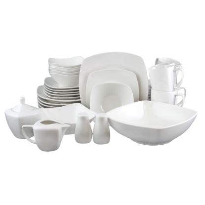 Picture of Gibson Zen Buffetware 39-Piece Dinnerware Set, White