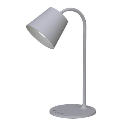 Picture of Realspace Kessly LED Desk Lamp With USB Port, 17inH, Gray