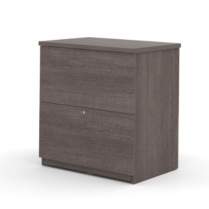 Picture of Bestar Universel 28-7/16inW x 19-5/8inD Lateral 2-Drawer File Cabinet, Bark Gray