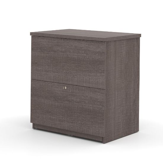 Picture of Bestar Universel 28-7/16inW x 19-5/8inD Lateral 2-Drawer File Cabinet, Bark Gray