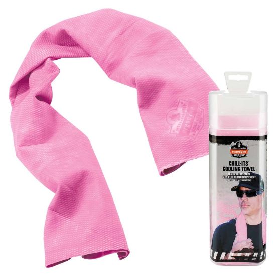 Picture of Ergodyne Chill-Its 6602 Evaporative Cooling Towel, 29-1/2inH x 13inW, Pink