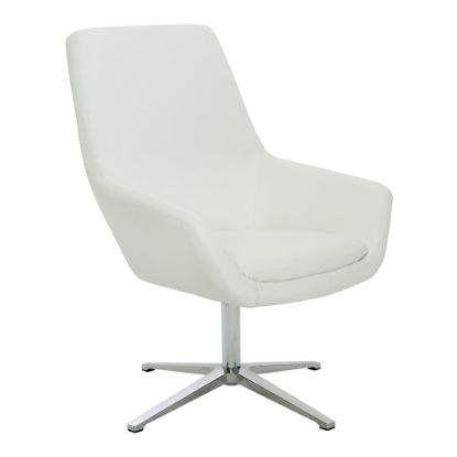 Picture of Office Star Modern Scoop Design Chair, White/Aluminum