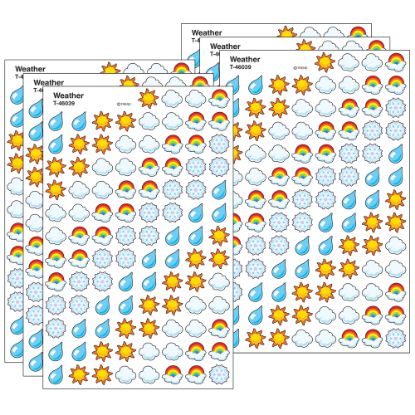 Picture of TREND Weather superShapes Stickers, 800 Per Pack, 6 Packs