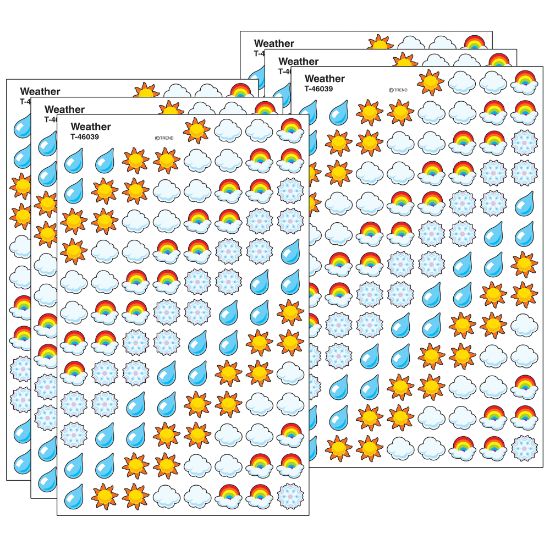 Picture of TREND Weather superShapes Stickers, 800 Per Pack, 6 Packs