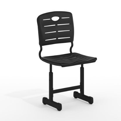 Picture of Flash Furniture Adjustable Pedestal Frame Student Chair, Black