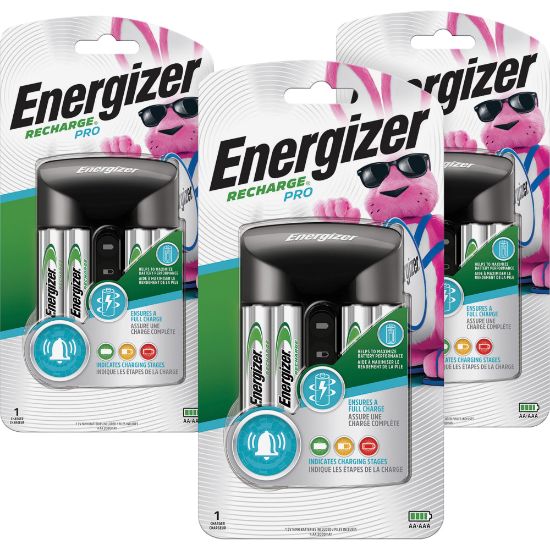 Picture of Energizer Recharge Pro AA/AAA Battery Charger - 3 / Carton - 3 Hour Charging - 4 - AA, AAA