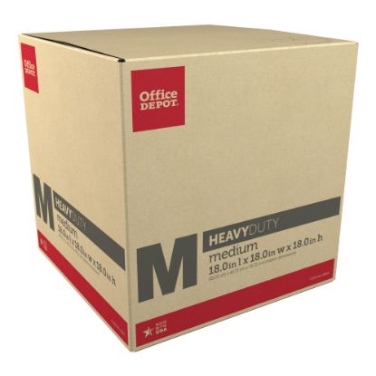 Picture of Office Depot Brand Heavy-Duty Corrugated Moving Box, 18inH x 18inW x 18inD, Kraft