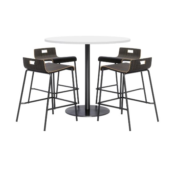 Picture of KFI Studios Proof High Bistro Table Set, Espresso/Black/White