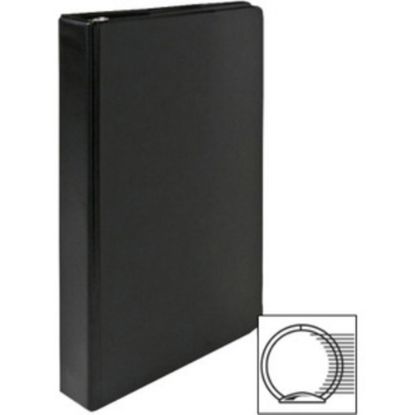 Picture of Business Source Basic 3-Ring Binder, 1in Round Rings, Black