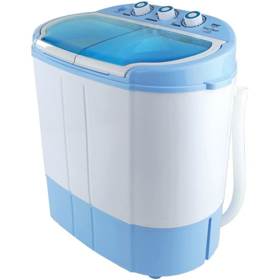 Picture of Pure Clean Compact and Portable Washer and Spin Dryer - Top Loading - 7.70 lb Washer Load Capacity 3.30 lb - 120 V AC Input Voltage - 26.40in Power Cord Length - White, Light Blue, Blue