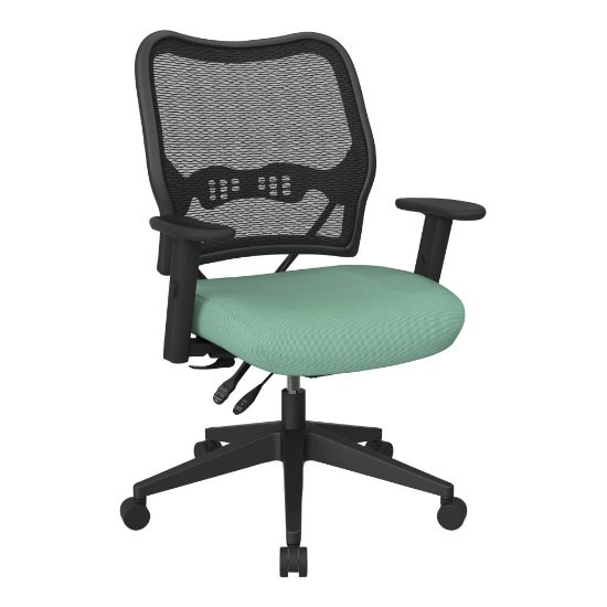 Picture of Office Star Deluxe Ergonomic Fabric AirGrid Back Executive Office Chair, Jade