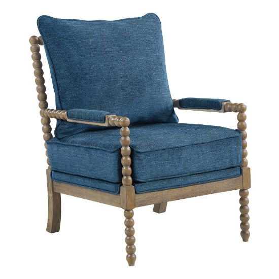 Picture of Office Star Fletcher Spindle Chair, Navy/Rustic Brown