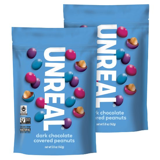 Picture of Unreal Dark Chocolate Peanut Gems, 5 Oz, Pack Of 2 Bags