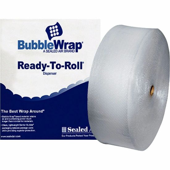 Picture of Sealed Air Bubble Wrap Multi-purpose Material - 12in Width x 250 ft Length - 0.2in Bubble Size - 1 Wrap(s) - Lightweight, Perforated - Clear - 1 / Roll