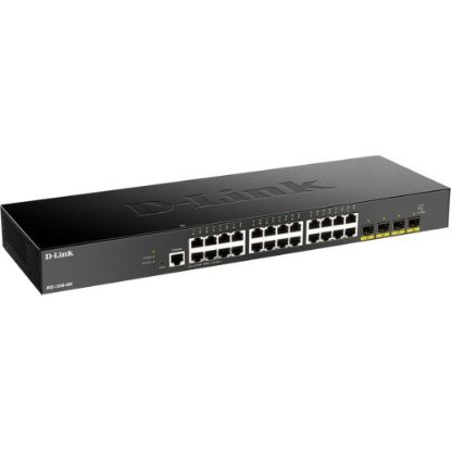 Picture of D-Link 28-Port 10-Gigabit Smart Managed Switch - 28 Ports - Manageable - 3 Layer Supported - Modular - 30.60 W Power Consumption - Twisted Pair, Optical Fiber - Rack-mountable - Lifetime Limited Warranty