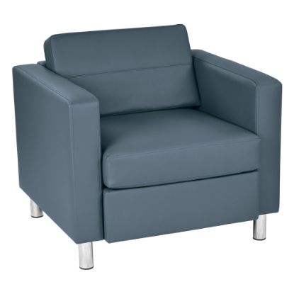 Picture of Office Star Ave Six Pacific Faux Leather Arm Chair, Blue