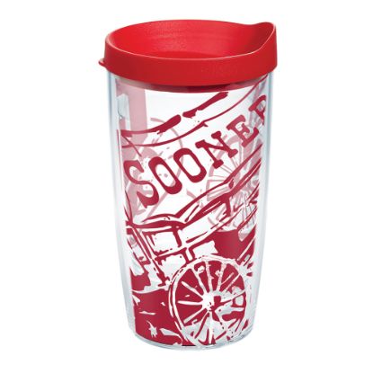 Picture of Tervis Genuine NCAA Tumbler With Lid, Oklahoma Sooners, 16 Oz, Clear