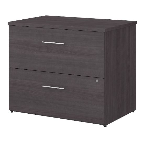 Picture of Bush Business Furniture Office 500 35-2/3inW x 23-1/3inD Lateral 2-Drawer File Cabinet, Storm Gray, Standard Delivery - Partially Assembled