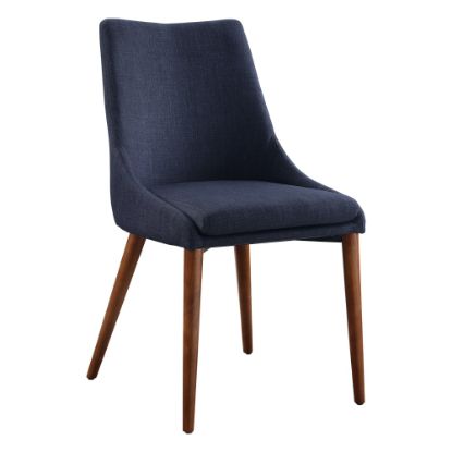 Picture of Office Star Palmer Fabric Dining Accent Chairs, Navy, Pack Of 2 Chairs