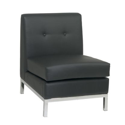 Picture of Office Star Wall Street Armless Chair, Black