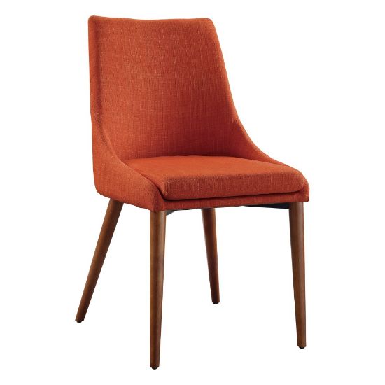 Picture of Office Star Palmer Fabric Dining Accent Chairs, Tangerine, Pack Of 2 Chairs