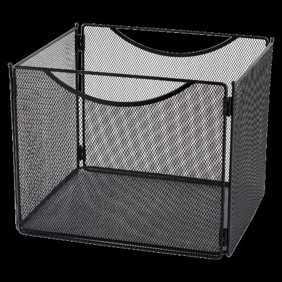 Picture of Safco Mesh Desktop File Box, Letter Size, 10inH x 12 1/2inW x 11inD, Black