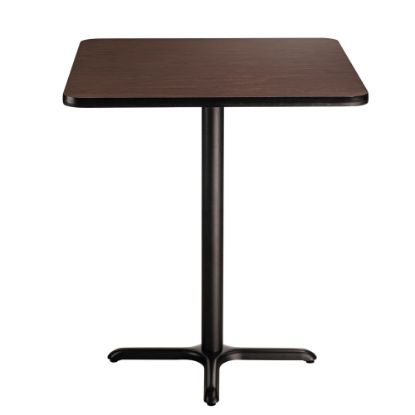 Picture of National Public Seating Square Cafe Table, 30inH x 36inW x 36inD, Mahogany/Black