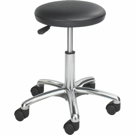 Picture of Safco Economy Lab Stool, Black/Chrome