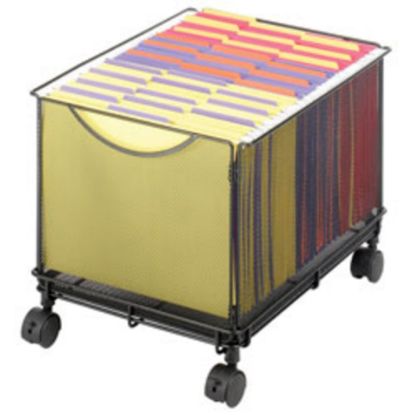 Picture of Safco Onyx Mesh Mobile File Cube, 13inH x 13 1/2inW x 16 3/4inD