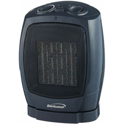 Picture of Brentwood H-C1601 1500-Watt Portable Ceramic Space Heater And Fan, 10inH x 8-1/2inW, Black